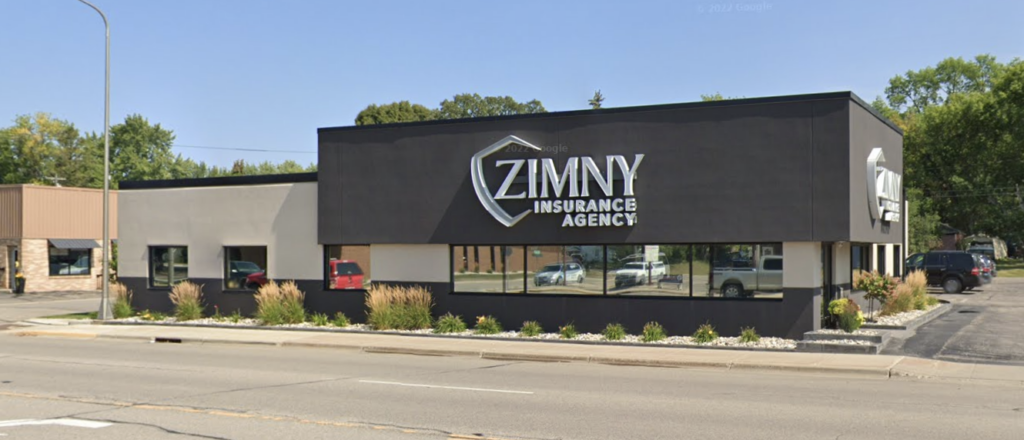 exterior photo of the zimny insurance agency building in alexandria mn